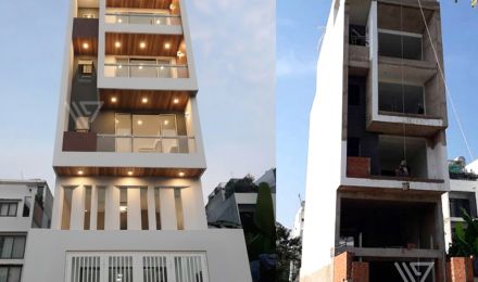 Thi công trọn gói nhà ở gia đình 70m2 - 5 Tầng